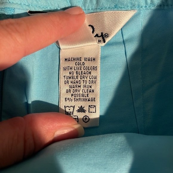 Women’s Lilly Pulitzer Vintage turquoise and yellow tennis skort size 4 - Picture 8 of 9
